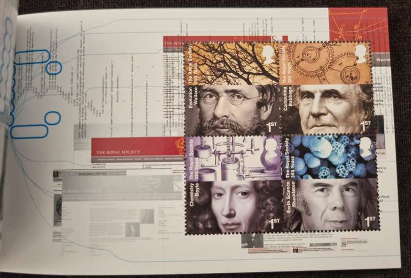 GB 2010 350TH ANNIV OF THE ROYAL SOCIETY MINT/COMPLETE BOOKLET. SG DX49. CV GBP 17. AS PER IMAGES.