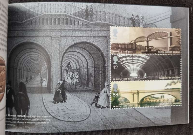 GB 2006 BIRTH BICENTENARY OF ISAMBARD KINGDOM BRUNEL MINT BOOKLET. SG DX36. CV GBP 34. NICE ITEM.