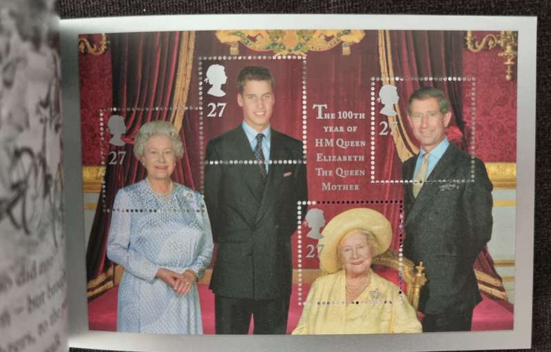 GB 2000 QUEEN ELIZABETH THE QUEEN'S MOTHER'S 100TH BIRTHDAY MINT BOOKLET. SG DX25. CV GBP 31.