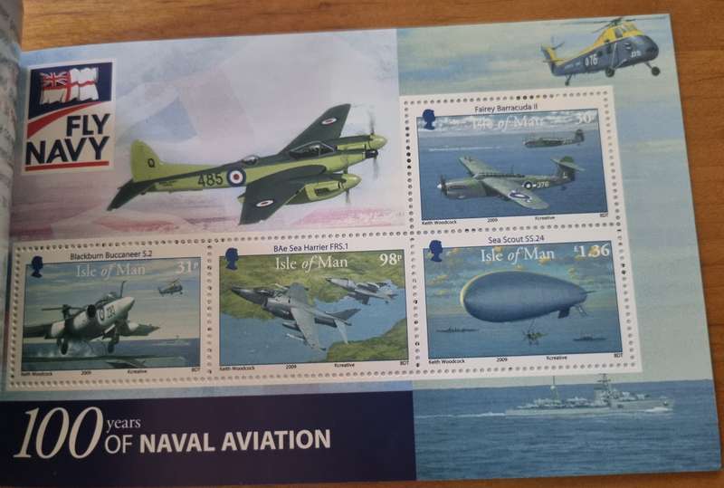 ISLE OF MAN 2009 CENTENARY OF NAVAL AVIATION MINT BOOKLET. SB71. AS PER IMAGES. LOVELY THEMATIC ITEM