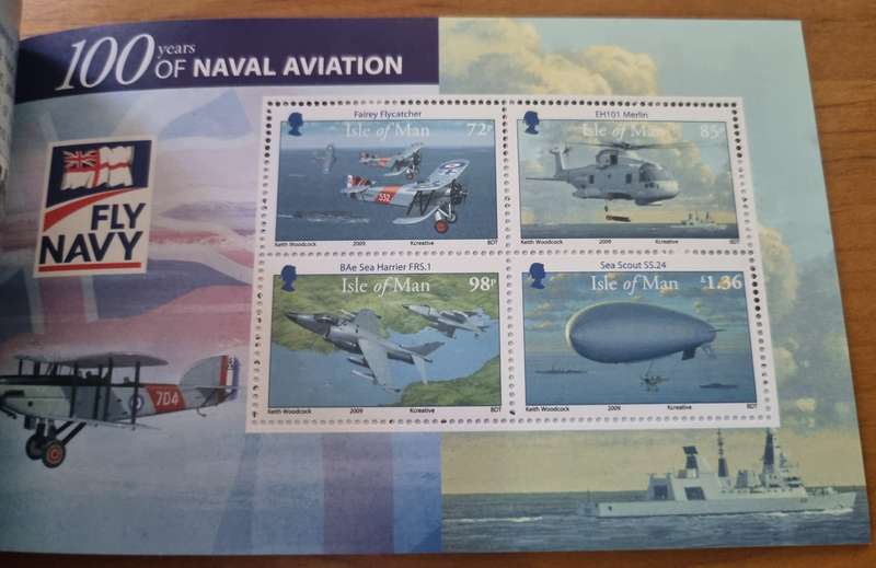 ISLE OF MAN 2009 CENTENARY OF NAVAL AVIATION MINT BOOKLET. SB71. AS PER IMAGES. LOVELY THEMATIC ITEM