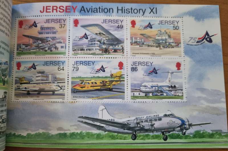 JERSEY 2012 AVIATION HISTORY XI- JERSEY AIRPORT MINT PRESTIGE 13.95 POUND BOOKLET. AS PER IMAGES.