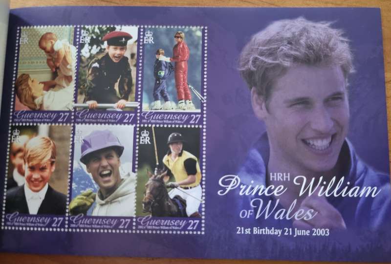 GUERNSEY 2003 MINT PRESTIGE BOOKLET PRINCE WILLIAM'S 21ST BIRTHDAY SB71. AS PER IMAGES. NICE ITEM.