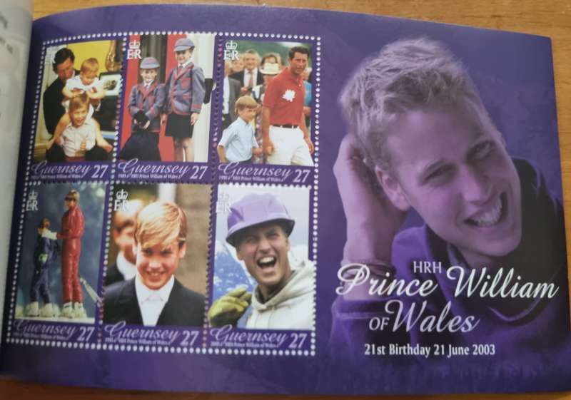 GUERNSEY 2003 MINT PRESTIGE BOOKLET PRINCE WILLIAM'S 21ST BIRTHDAY SB71. AS PER IMAGES. NICE ITEM.