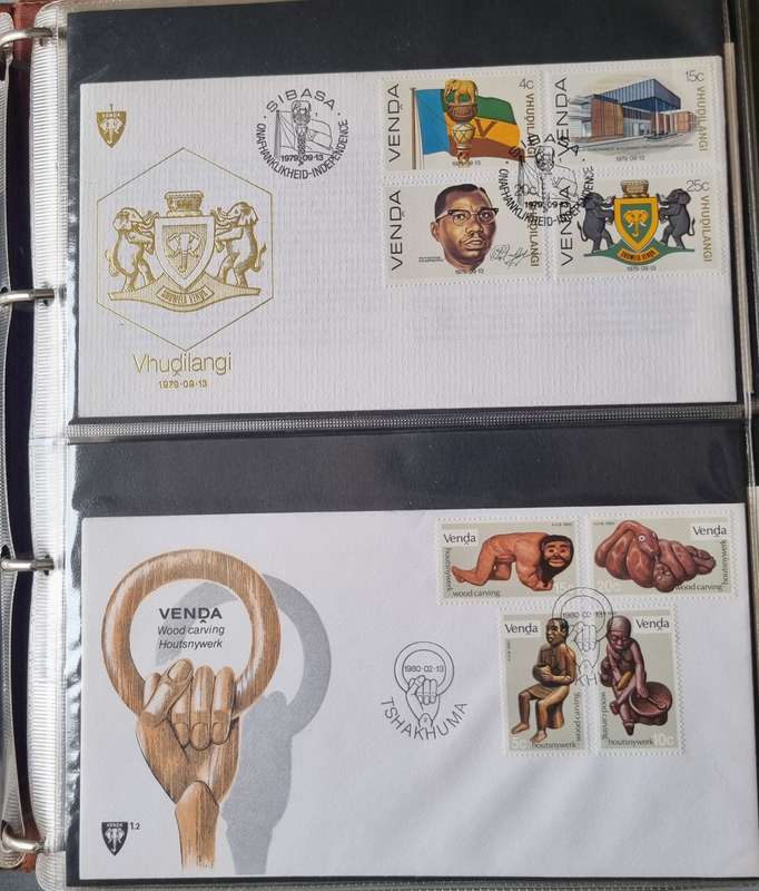 FDC RING ALBUM WITH VENDA FIRST DAY COVERS ETC. AS PER IMAGES. NB: PLEASE READ BELOW!!