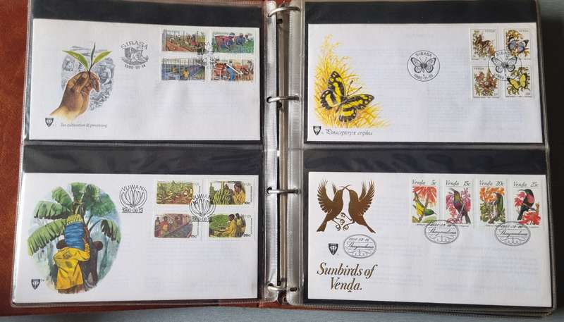 FDC RING ALBUM WITH VENDA FIRST DAY COVERS ETC. AS PER IMAGES. NB: PLEASE READ BELOW!!