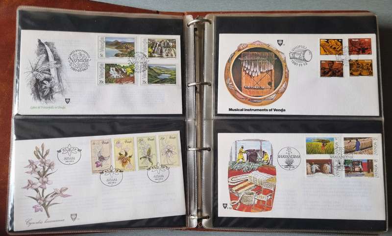 FDC RING ALBUM WITH VENDA FIRST DAY COVERS ETC. AS PER IMAGES. NB: PLEASE READ BELOW!!