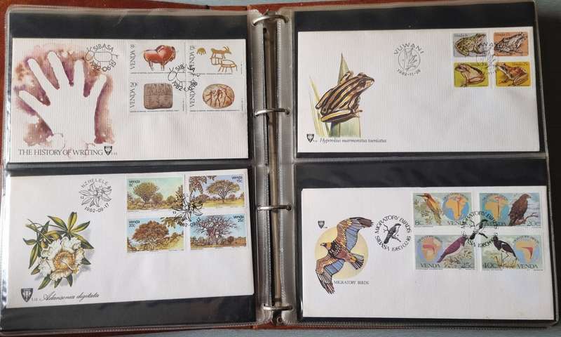FDC RING ALBUM WITH VENDA FIRST DAY COVERS ETC. AS PER IMAGES. NB: PLEASE READ BELOW!!