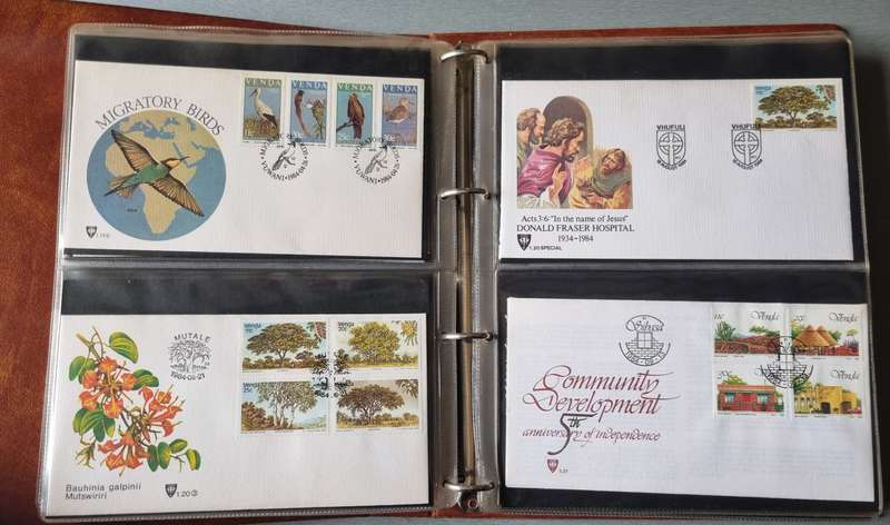 FDC RING ALBUM WITH VENDA FIRST DAY COVERS ETC. AS PER IMAGES. NB: PLEASE READ BELOW!!