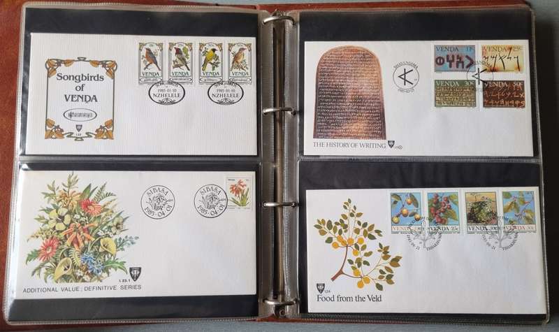 FDC RING ALBUM WITH VENDA FIRST DAY COVERS ETC. AS PER IMAGES. NB: PLEASE READ BELOW!!