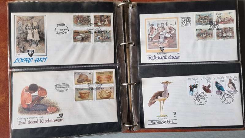 FDC RING ALBUM WITH VENDA FIRST DAY COVERS ETC. AS PER IMAGES. NB: PLEASE READ BELOW!!