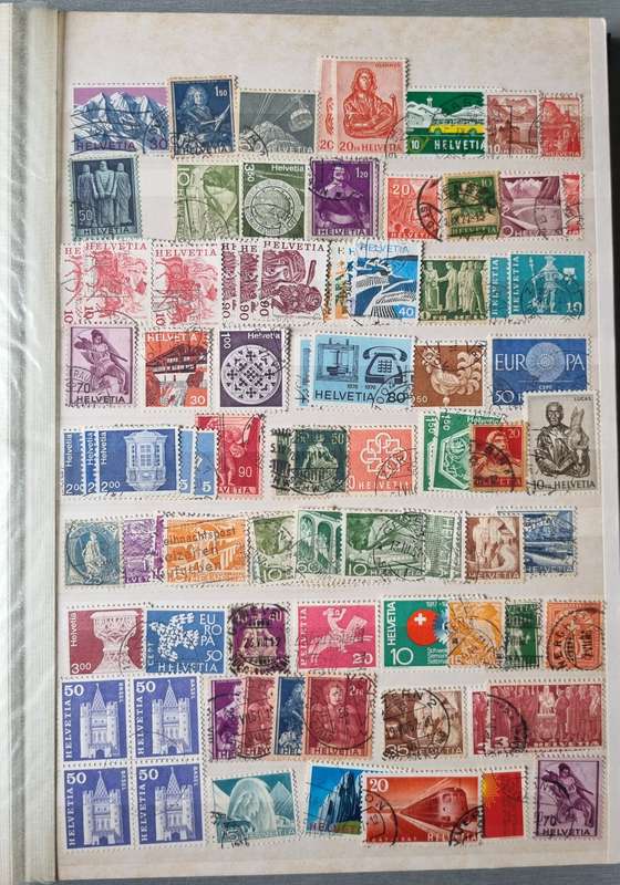 KEK ALBUM 2ND HAND WITH MOSTLY USED SWISS, DENMARK, POLAND ETC. AS PER IMAGES. NB: PLS READ BELOW!!