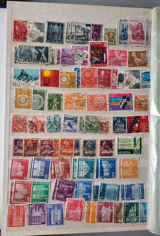 KEK ALBUM 2ND HAND WITH MOSTLY USED SWISS, DENMARK, POLAND ETC. AS PER IMAGES. NB: PLS READ BELOW!!