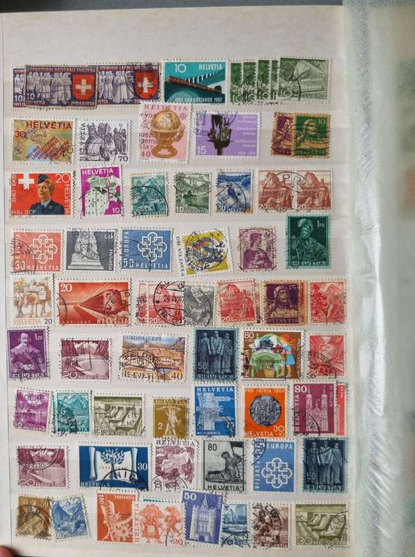 KEK ALBUM 2ND HAND WITH MOSTLY USED SWISS, DENMARK, POLAND ETC. AS PER IMAGES. NB: PLS READ BELOW!!