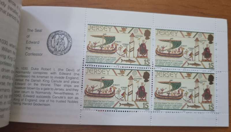 JERSEY 1987 VIKING HERITAGE PRESTIGE BOOKLET MINT AND COMPLETE. SG SB39, AS PER IMAGES. NICE ITEM.