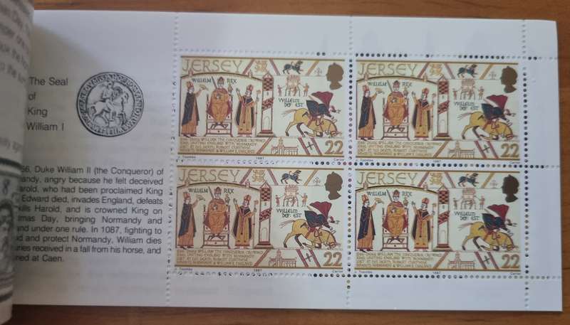 JERSEY 1987 VIKING HERITAGE PRESTIGE BOOKLET MINT AND COMPLETE. SG SB39, AS PER IMAGES. NICE ITEM.