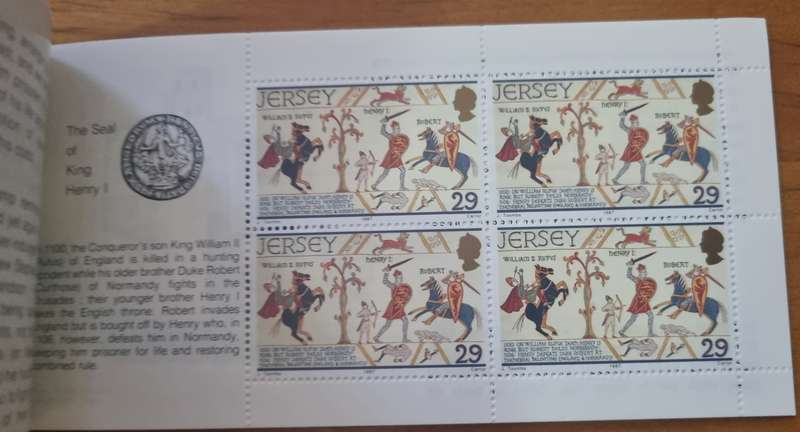 JERSEY 1987 VIKING HERITAGE PRESTIGE BOOKLET MINT AND COMPLETE. SG SB39, AS PER IMAGES. NICE ITEM.
