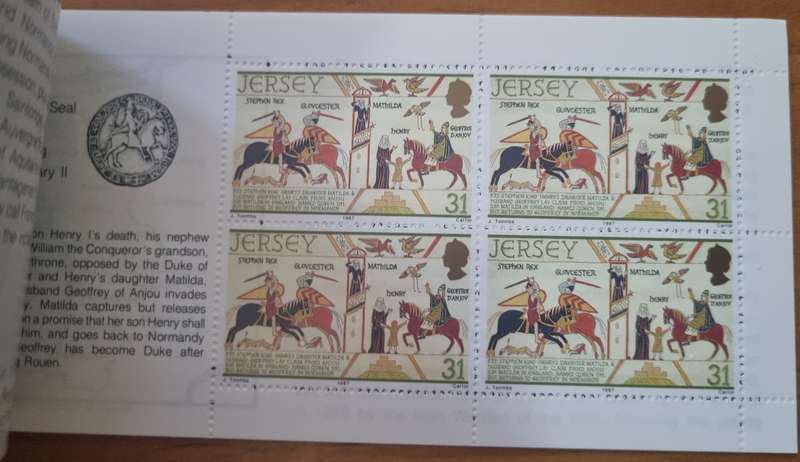 JERSEY 1987 VIKING HERITAGE PRESTIGE BOOKLET MINT AND COMPLETE. SG SB39, AS PER IMAGES. NICE ITEM.