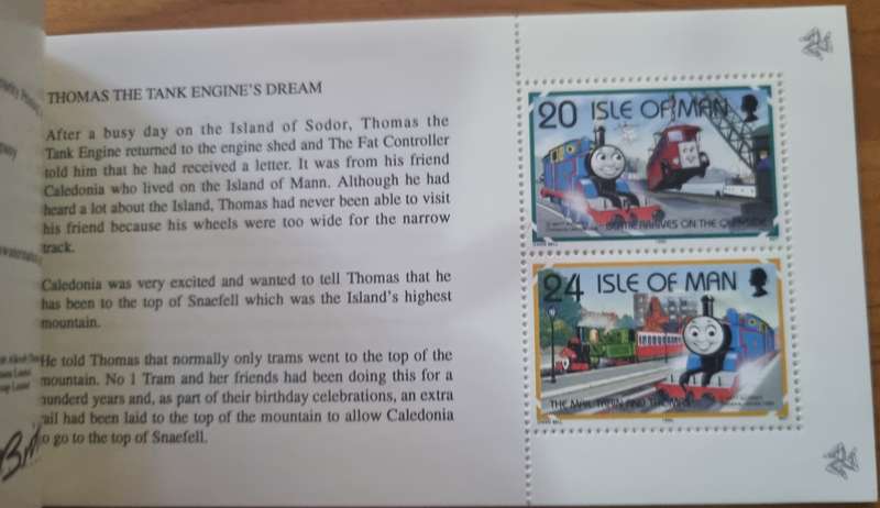 ISLE OF MAN 1995 THOMAS THE TANK ENGINE'S DREAM MINT AND COMPLETE BOOKLET. AS PER SCANS. LOVELY ITEM