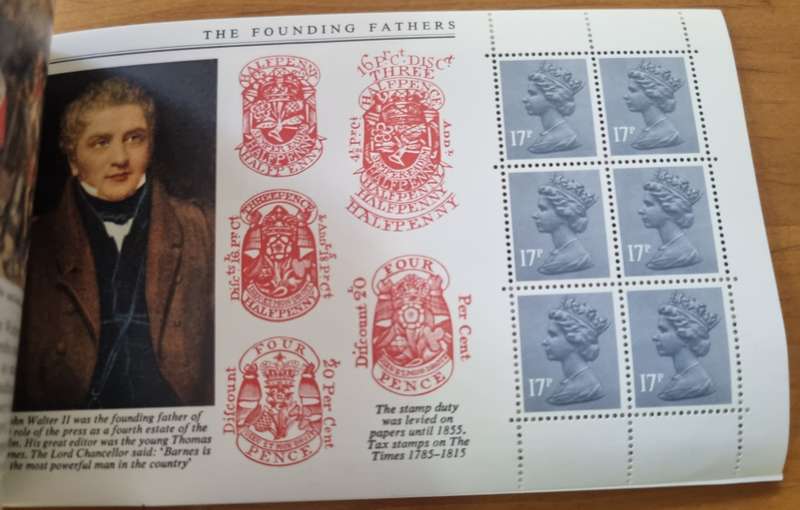 GB 1985 `STORY OF THE TIMES` 5 POUND BOOKLET MINT AND COMPLETE. SG DX6. CV GBP 22. NICE ITEM.