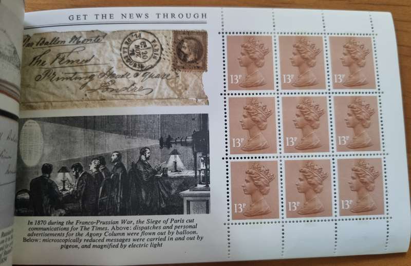 GB 1985 `STORY OF THE TIMES` 5 POUND BOOKLET MINT AND COMPLETE. SG DX6. CV GBP 22. NICE ITEM.