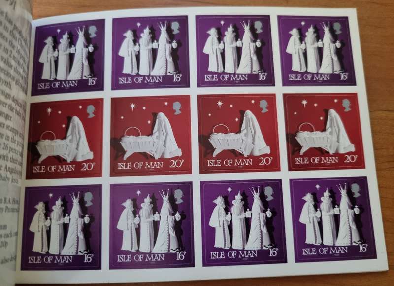 ISLE OF MAN 1991 CHRISTMAS PEACE ON EARTH MINT AND COMPLETE SELF-AD PRESTIGE BOOKLET. SB28. LOVELY.