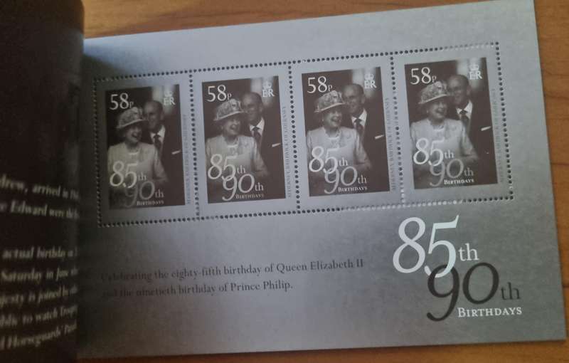 GUERNSEY 2011 QUEEN ELIZABETH'S 85TH BIRTHDAY + PRINCE PHILIP'S 90TH PRESTIGE BOOKLET MINT.