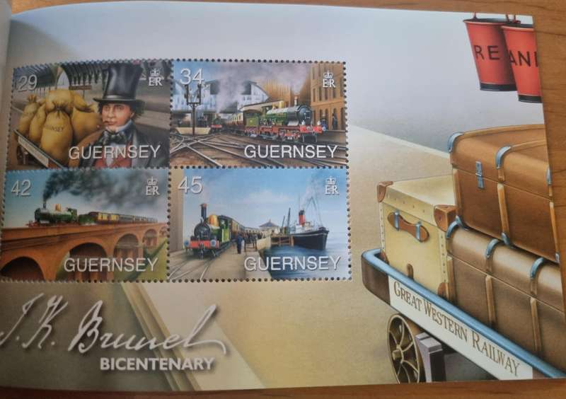 GUERNSEY 1991 BRUNEL BICENTENARY MINT AND COMPLETE BOOKLET. AS PER IMAGES. GOOD VALUE.