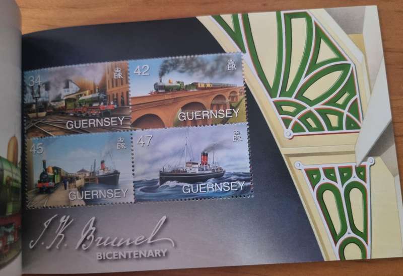 GUERNSEY 1991 BRUNEL BICENTENARY MINT AND COMPLETE BOOKLET. AS PER IMAGES. GOOD VALUE.