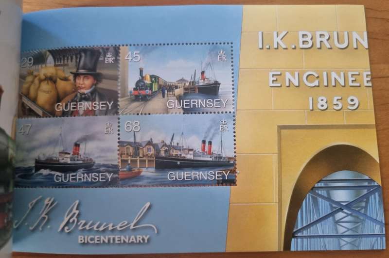 GUERNSEY 1991 BRUNEL BICENTENARY MINT AND COMPLETE BOOKLET. AS PER IMAGES. GOOD VALUE.
