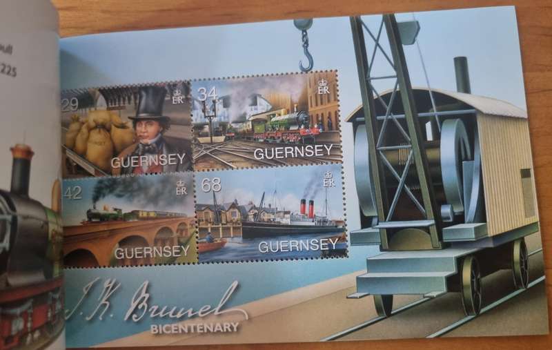 GUERNSEY 1991 BRUNEL BICENTENARY MINT AND COMPLETE BOOKLET. AS PER IMAGES. GOOD VALUE.