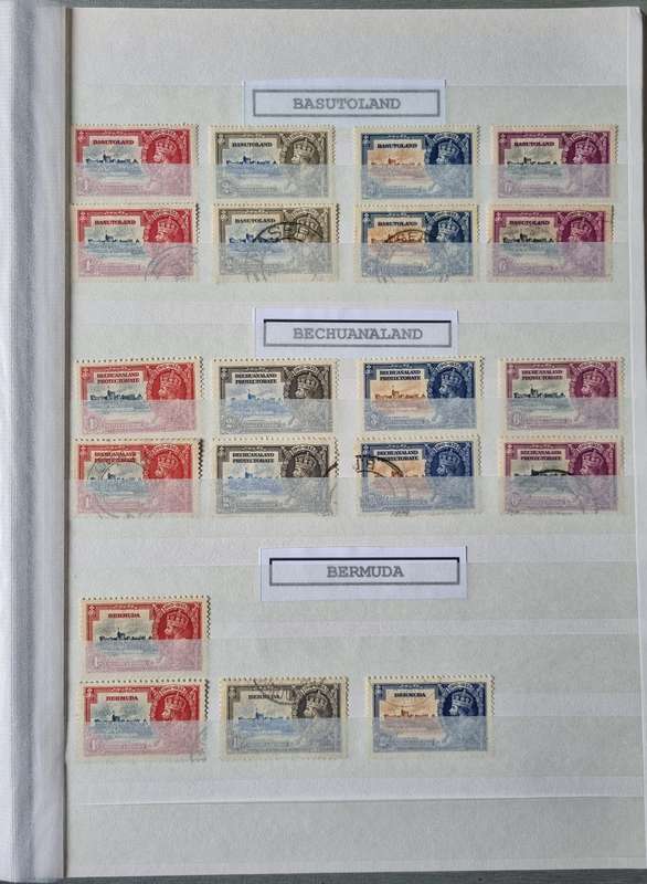 LINDER ALBUM WITH 1935 MINT/USED KGV SILVER JUBILEE STAMPS. AS PER IMAGES. NB: PLEASE READ BELOW.