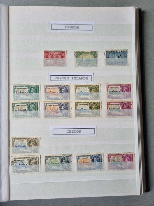 LINDER ALBUM WITH 1935 MINT/USED KGV SILVER JUBILEE STAMPS. AS PER IMAGES. NB: PLEASE READ BELOW.