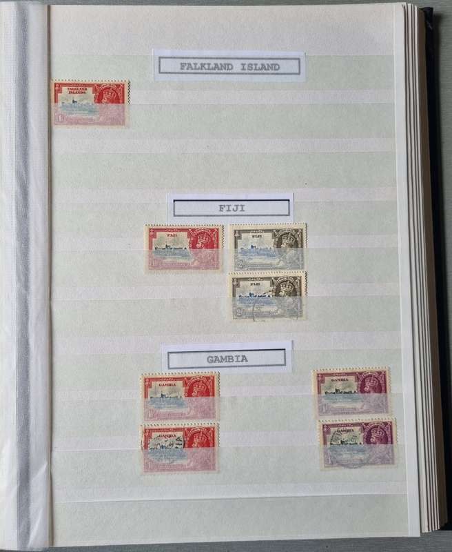 LINDER ALBUM WITH 1935 MINT/USED KGV SILVER JUBILEE STAMPS. AS PER IMAGES. NB: PLEASE READ BELOW.