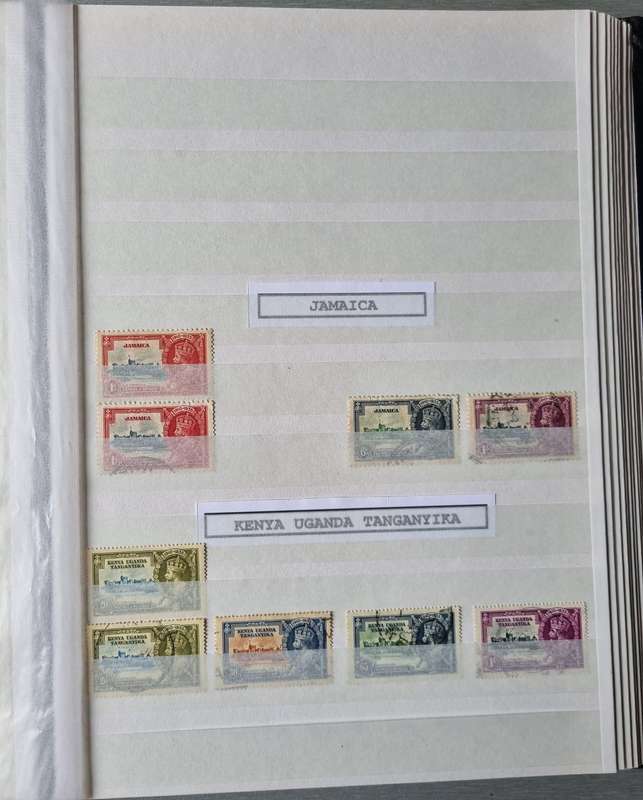 LINDER ALBUM WITH 1935 MINT/USED KGV SILVER JUBILEE STAMPS. AS PER IMAGES. NB: PLEASE READ BELOW.