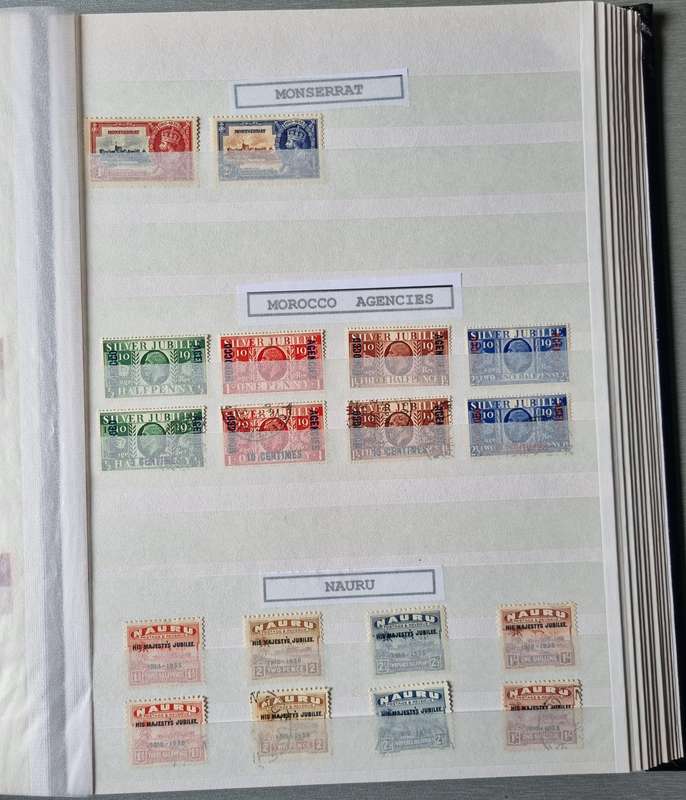 LINDER ALBUM WITH 1935 MINT/USED KGV SILVER JUBILEE STAMPS. AS PER IMAGES. NB: PLEASE READ BELOW.