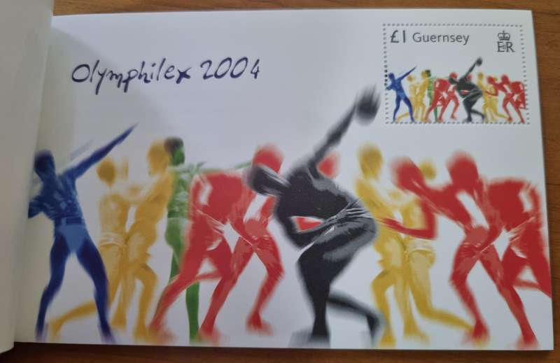 GUERNSEY 2004 DEDICATION GAMES OF THE XXIII OLYMPIAD MINT PRESTIGE BOOKLET. AS PER IMAGES. SB77.
