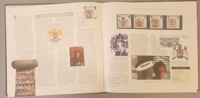 GB 1984 POST OFFICE YEAR BOOK IN 24 PAGE HARDBOUND BOOK WITH SLIP CASE. SG1236/71 CV GBP 85.