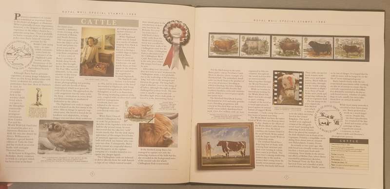 GB 1984 POST OFFICE YEAR BOOK IN 24 PAGE HARDBOUND BOOK WITH SLIP CASE. SG1236/71 CV GBP 85.