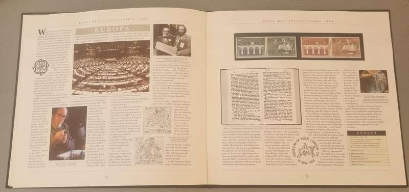GB 1984 POST OFFICE YEAR BOOK IN 24 PAGE HARDBOUND BOOK WITH SLIP CASE. SG1236/71 CV GBP 85.