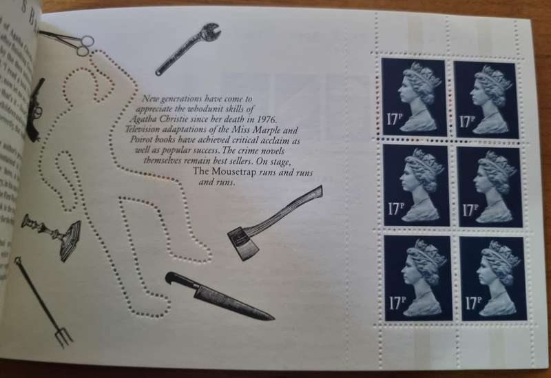 GB 1991 `Alias Agatha Christie` mint and complete booklet - SG dx12 - as per scans - CV GBP 25.