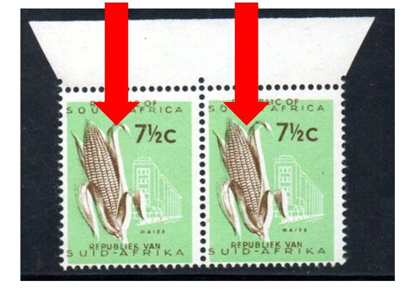 RSA 7 1/2c DEF MARG PAIR WITH "MAJOR COLOUR SHIFT OF BROWN" UMM. SCARCE!