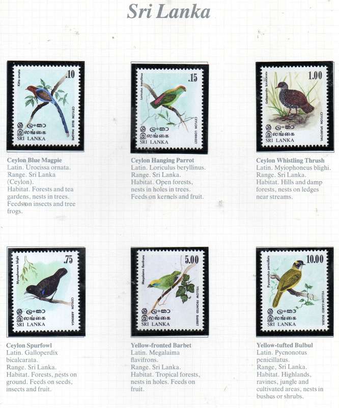 WORLD SELECTION OF BIRDS UMM SINGLES. NOT ALL COMPLETE SETS. AS PER (X21) SCANS. NICE LOT. READ