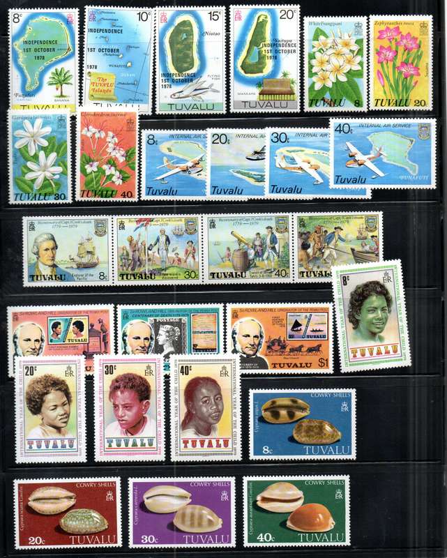 TUVALU SELECTION OF UMM SINGLES (SETS ETC). AS PER (X6) SCANS. GOOD TOTAL VALUE. NICE THEMATICS ETC.