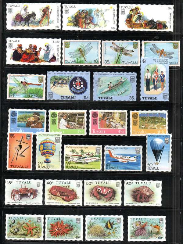 TUVALU SELECTION OF UMM SINGLES (SETS ETC). AS PER (X6) SCANS. GOOD TOTAL VALUE. NICE THEMATICS ETC.