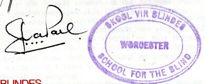 RSA 1981 CENTENARY OF INSTITUTE FOR DEAF+BLIND FDC SIGNED/RUBBER STAMPED. AS PER SCANS. NICE ITEM.