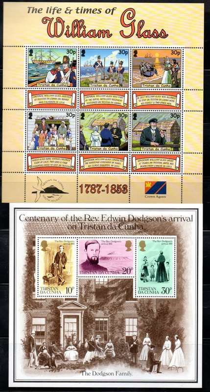 TRISTAN DA CUNHA SELECTION OF (X12) UMM MSHEETS ETC. AS PER SCANS. NICE ITEMS.