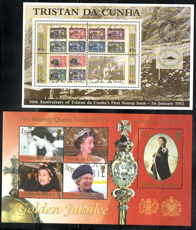 TRISTAN DA CUNHA SELECTION OF (X12) UMM MSHEETS ETC. AS PER SCANS. NICE ITEMS.