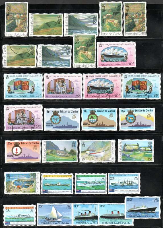 TRISTAN DA CUNHA SELECTION OF UMM/SOME USED SINGLES, MSHEETS ETC (SETS ETC). AS PER (X6) SCANS.