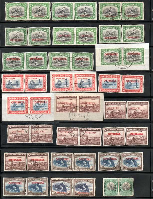 SWA SELECTION OF MINT/USED OFFICIAL PAIRS/BLKS ETC. AS PER SCANS. GOOD VALUE.